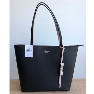 Kate Spade Lawton Way Rose Tote In Black